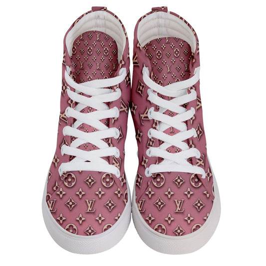 PINK HEAT  Men's Hi-Top Skate KICKS