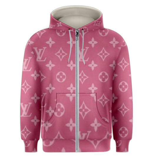 PINK HEAT Men's Zipper Hoodie