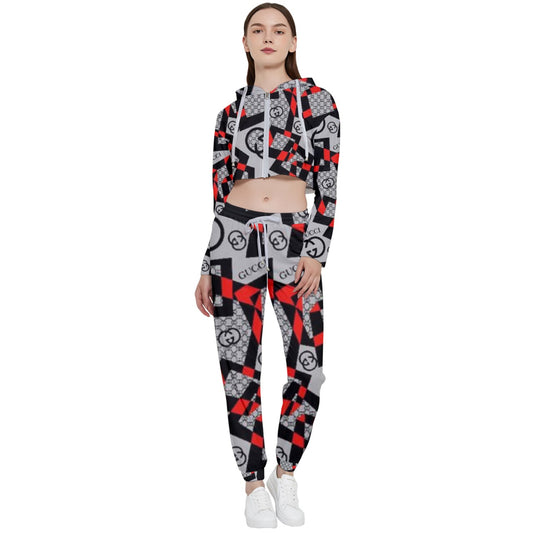 Lady Bug Couture Cropped Zip Up Lounge Set