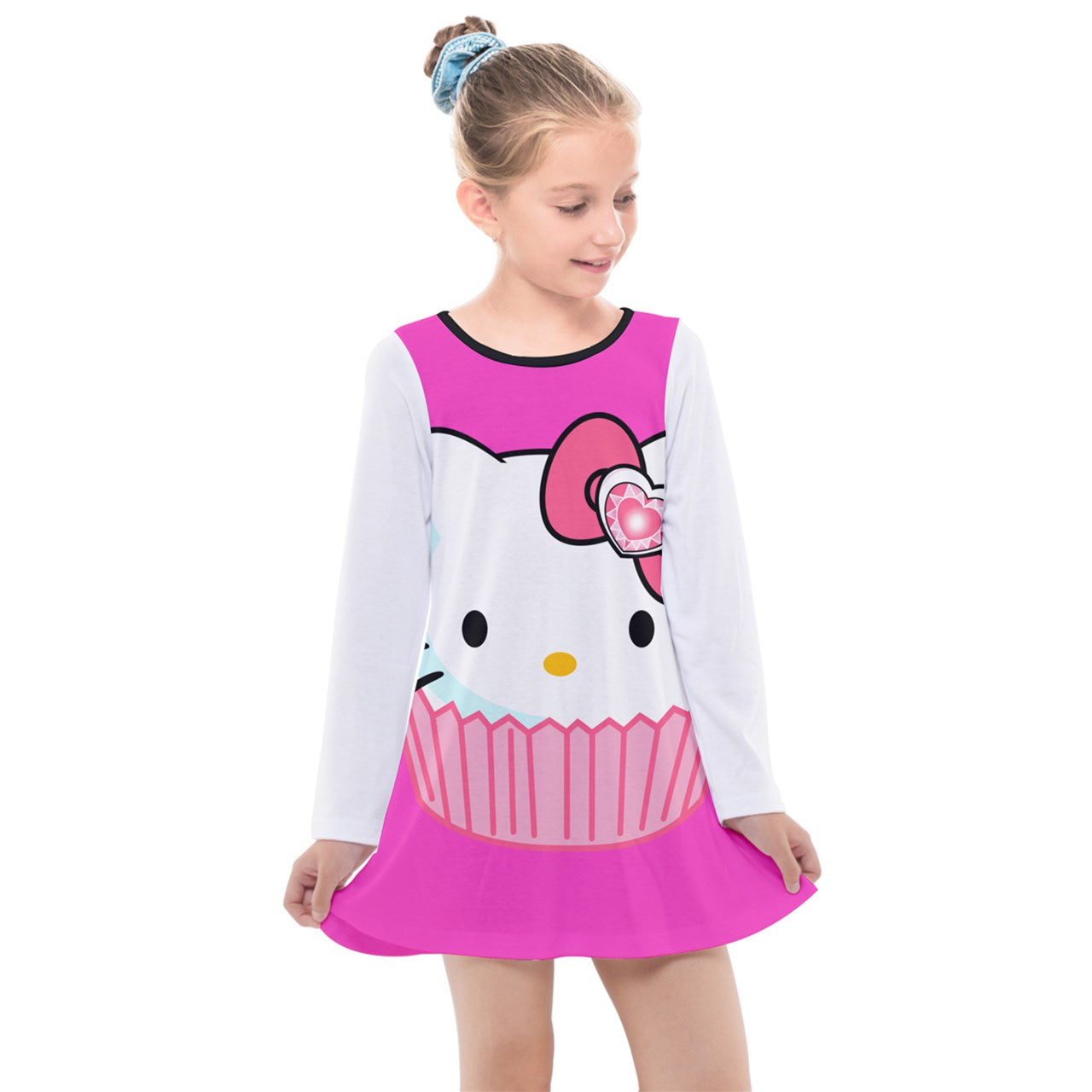 PINK KITTY ' Long Sleeve Dress