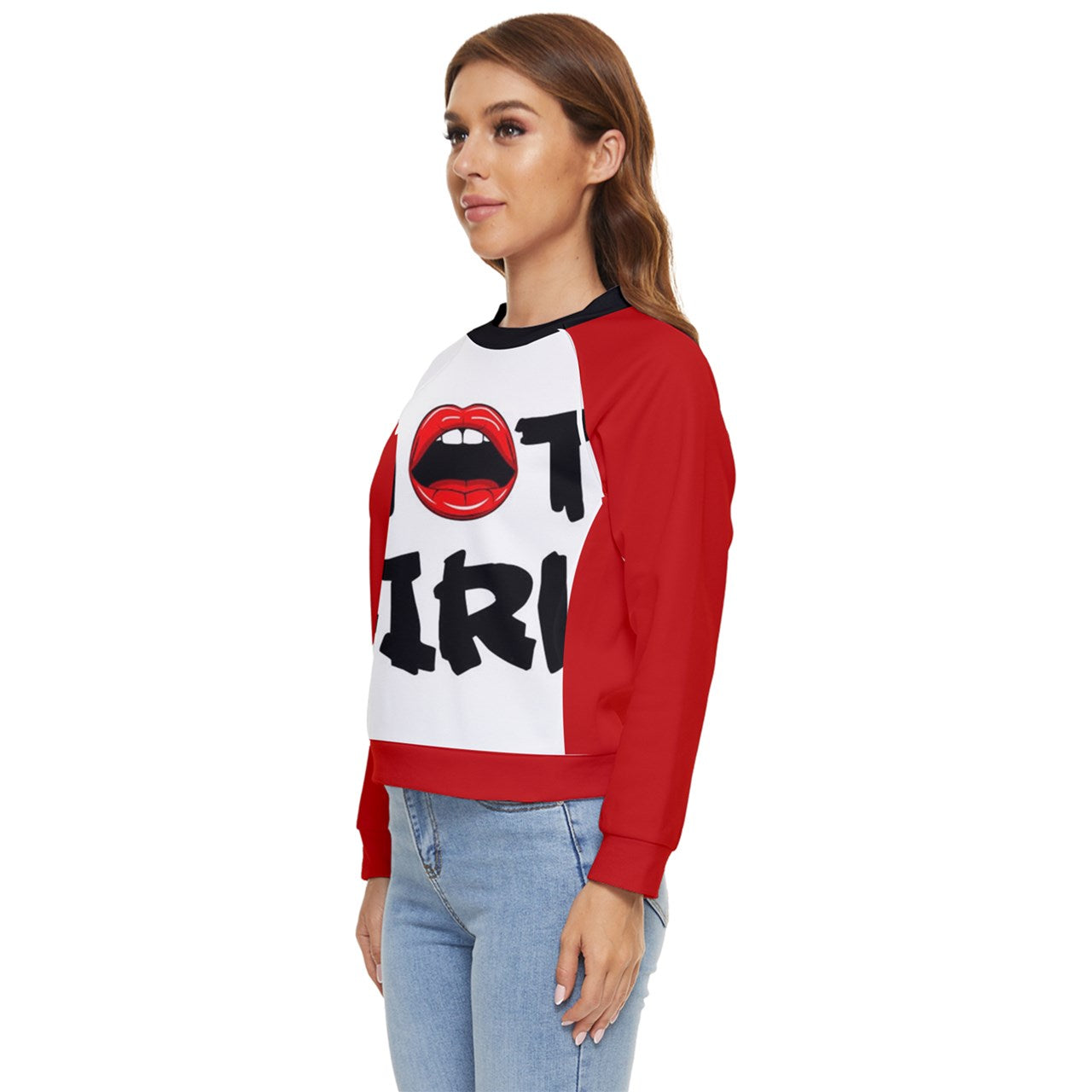 HOT GIRL RED Women's Long Sleeve Raglan Tee