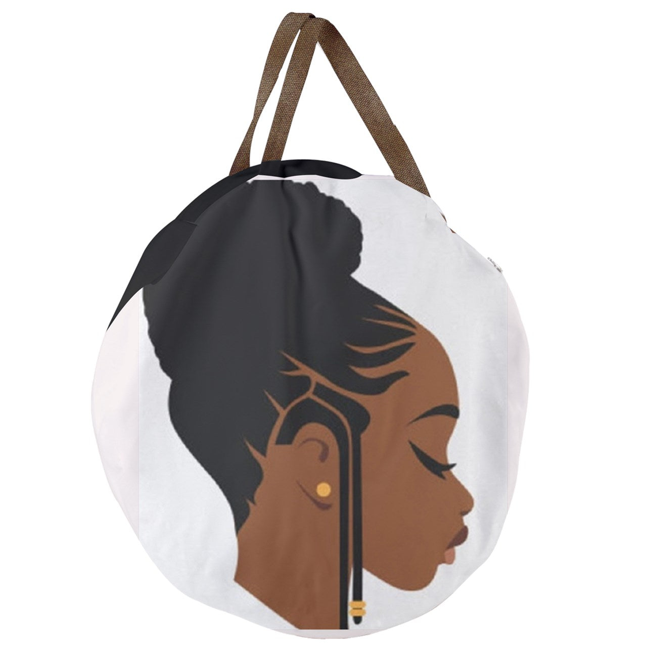 LIL SISTA  Giant Round Zipper Tote