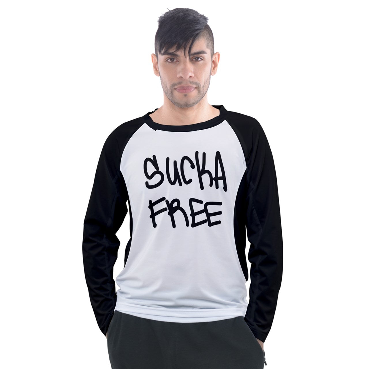 Suckafree Men's Long Sleeve Raglan Tee