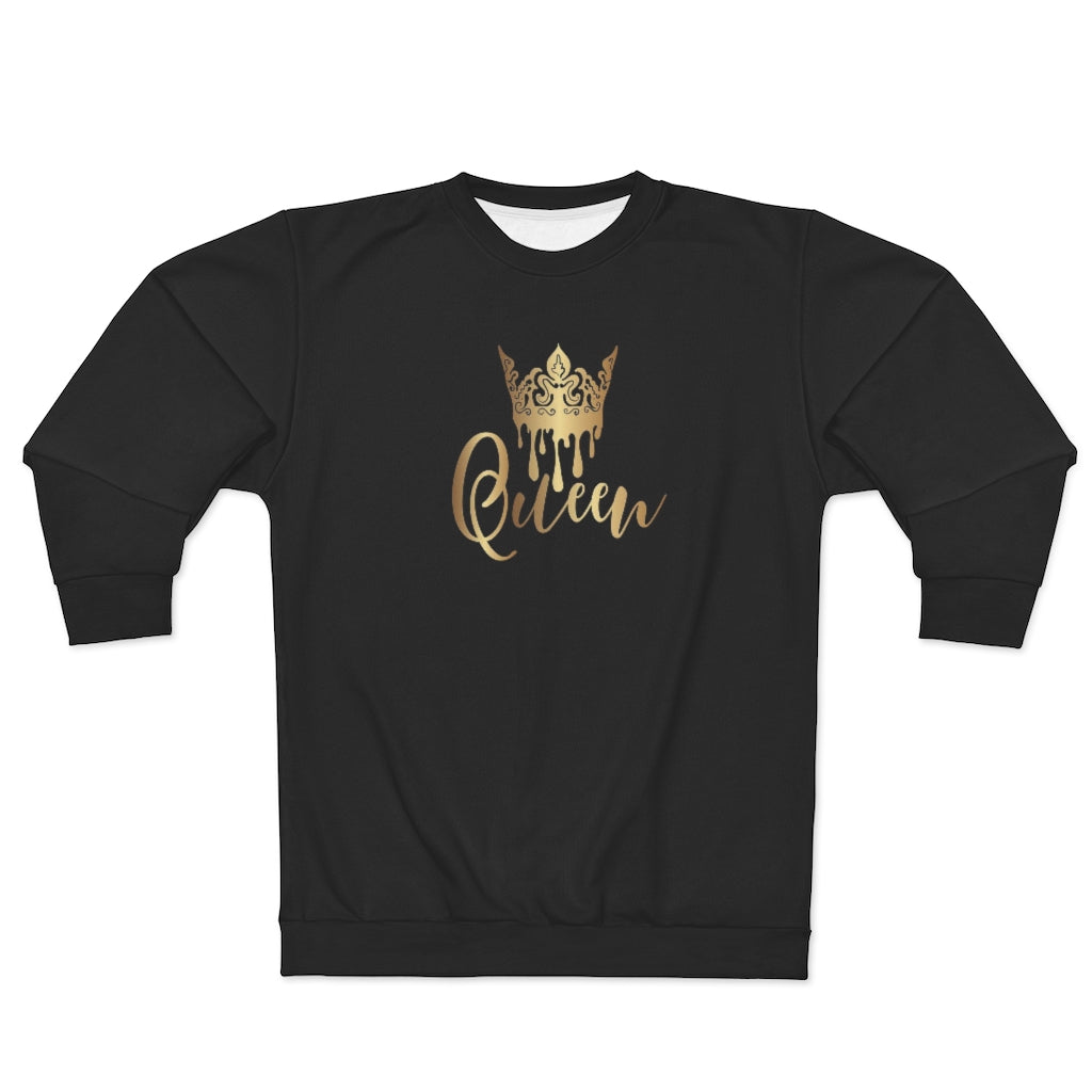 BLACK & GOLD QUEEN DRIP AOP Unisex Sweatshirt