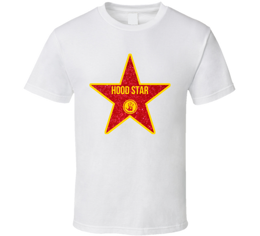 Hood Star Tee (white)  T Shirt