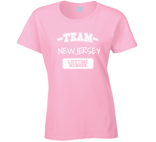 Team N J Pink Ladies T Shirt