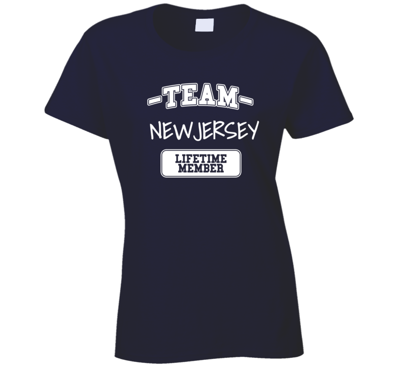 Team New Jersey Blue Ladies T Shirt