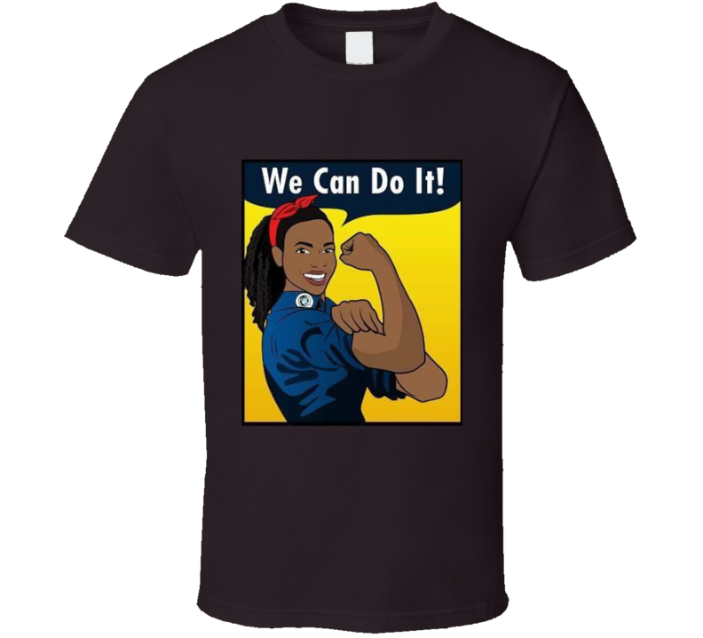 We Can Do It Brown  T Shirt