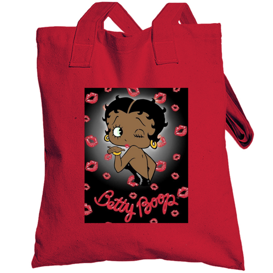 Chocolate Cherry Babe Red Totebag