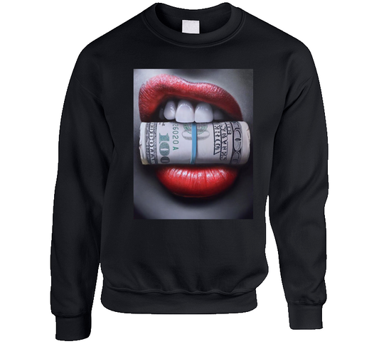 Get Money Black  Crewneck Sweatshirt