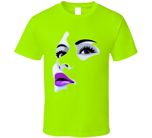 Neon And Purple Lips T Shirt