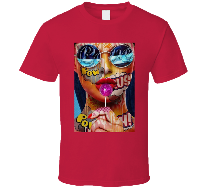 Retro Love Pop Red T Shirt