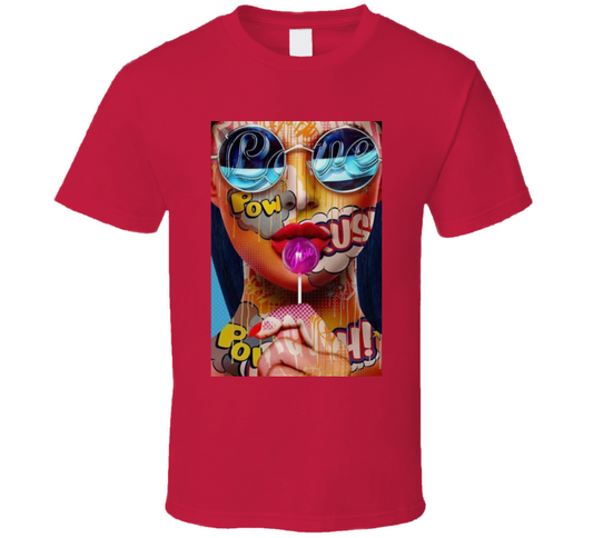 Retro Love Pop Red T Shirt