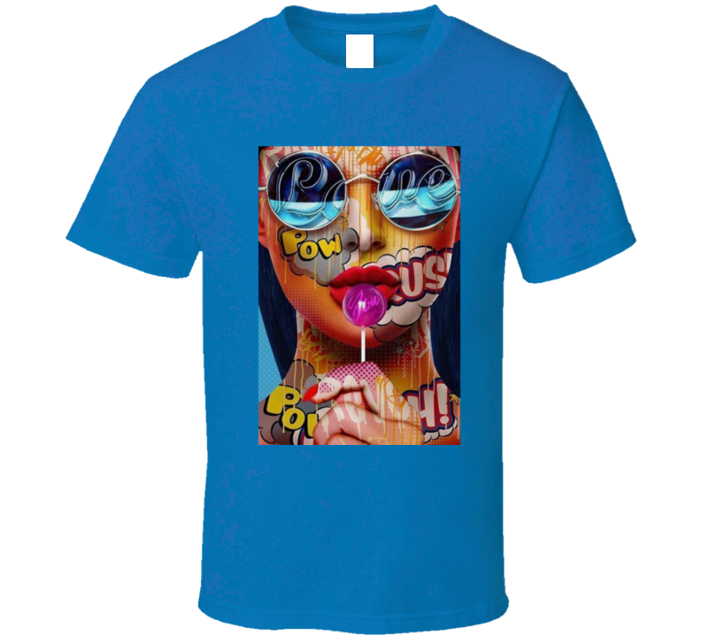 Retro Love Pop Blue T Shirt