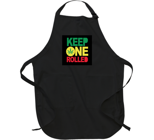 Keep One Rolled ( Black ) Apron