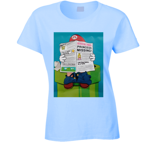 Missing Princess Baby Blue Ladies T Shirt