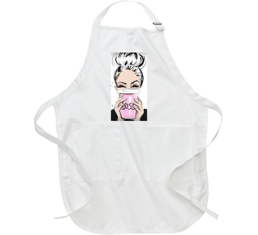 Boss Lady White Apron