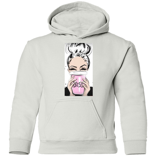 Boss Lady White Youth Hoodie