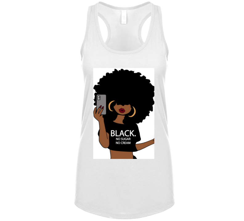 Black Coffee No Sugar- Black Tee  Tanktop