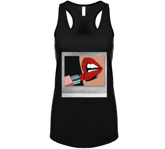 Lip Game - Black Tanktop