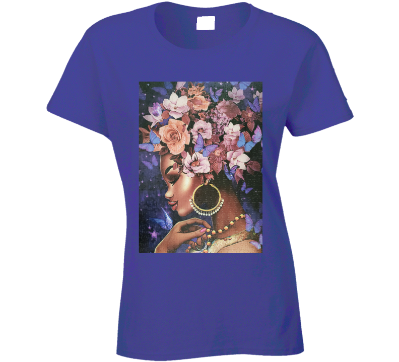 Purple Puzzle  Ladies T Shirt