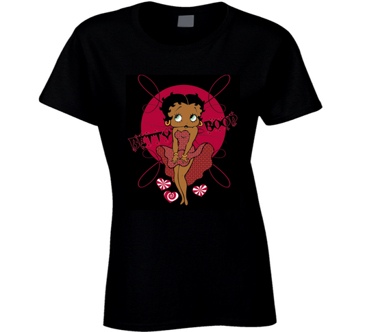 Black Boop  Ladies T Shirt