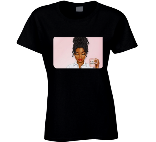 Girl Boss Pink &amp; Black  Ladies T Shirt