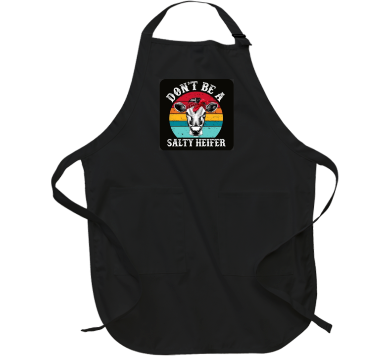 Salty Heifer ( Black ) Apron