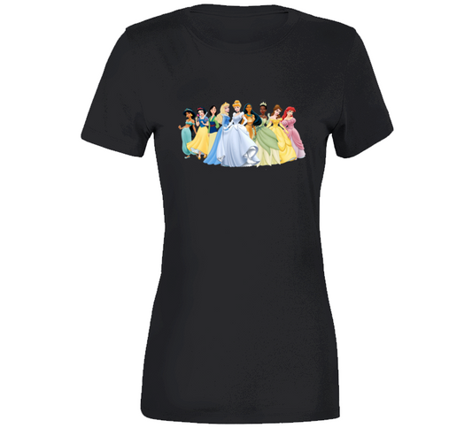 Real Life Princess Tee Black Ladies T Shirt