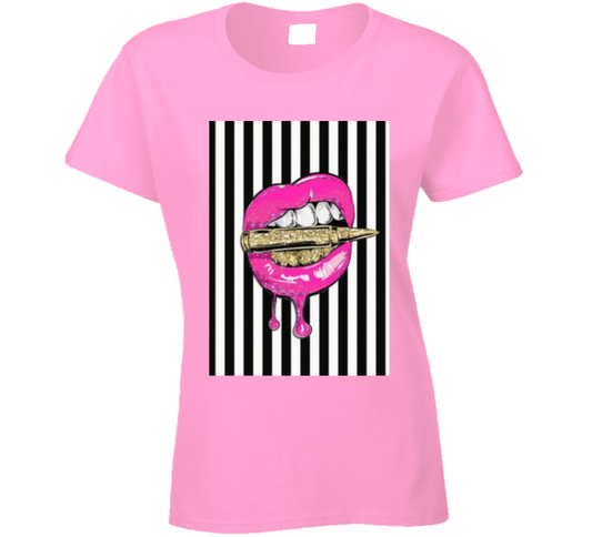 Lip Service Pink Tee Ladies T Shirt