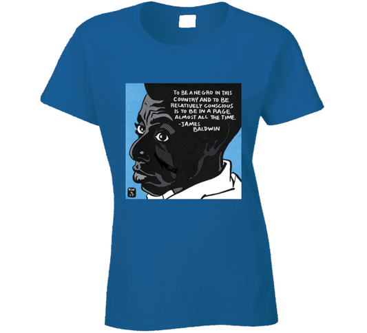 Baldwin Ideas ( Blue ) Ladies T Shirt