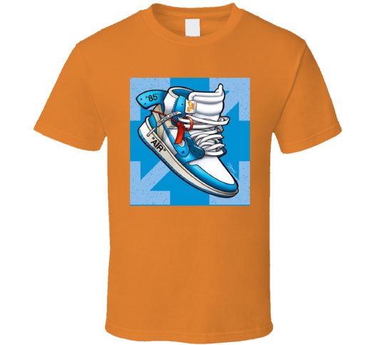 Orange N Blue J's T Shirt