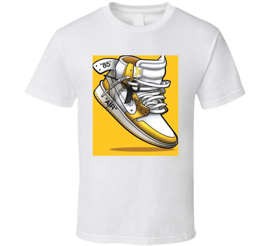 White N Gold J's T Shirt