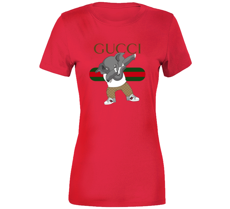 Elephant G's ( Red ) Ladies T Shirt