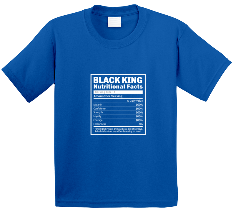 Black King Facts ( Blue ) T Shirt