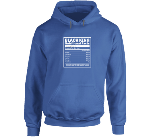 Black King Facts ( Blue ) Hoodie