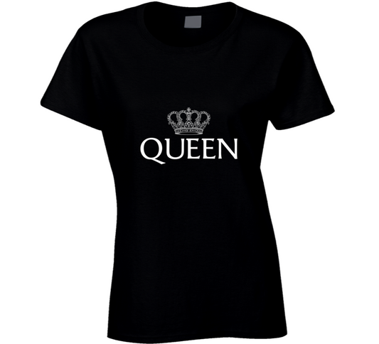 Queen Black Ladies T Shirt