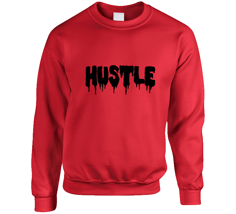 Hustle  Red Sweatshirt Crewneck Sweatshirt