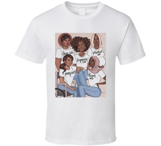 Sistas Tee White  T Shirt