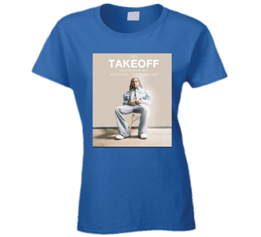 Heavenly Take Off Royal Blue Ladies T Shirt