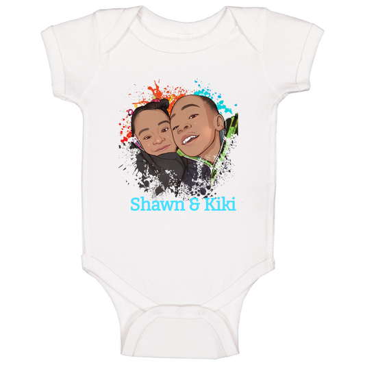 Shawn &amp; Kiki Adult Tee Baby One Piece