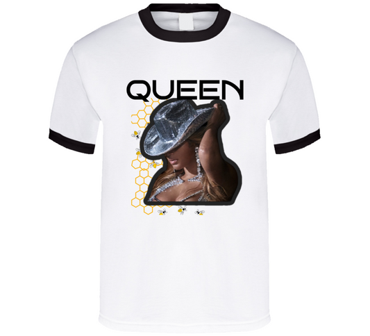 Bee Hive Queen Ringer T Shirt