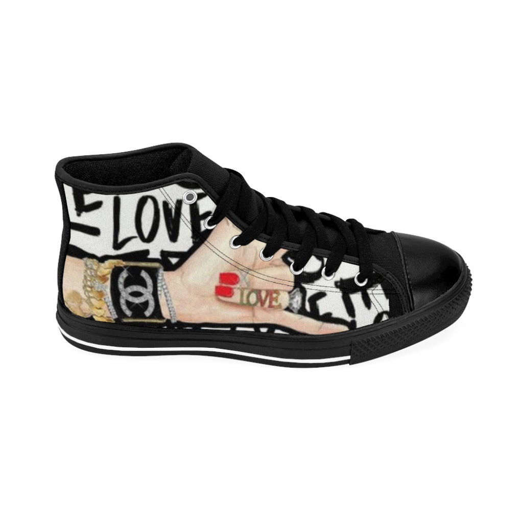 LOVE,PEACE, ROCK ! High-top Sneakers