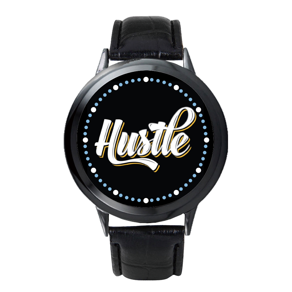 HUSTLE Black LED Touch Screen Watch