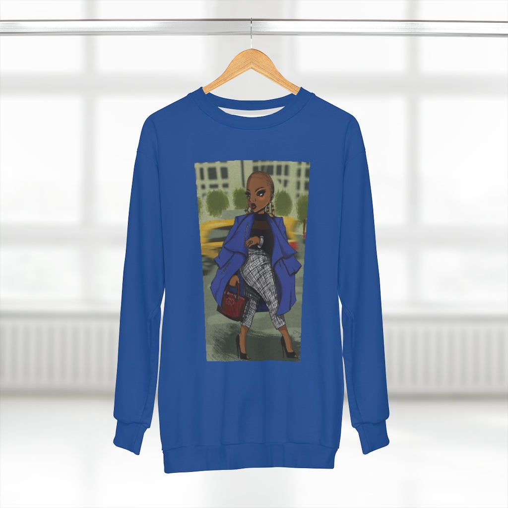 WORK MA'AM .. ( BLUE)  ..  AOP Unisex Sweatshirt