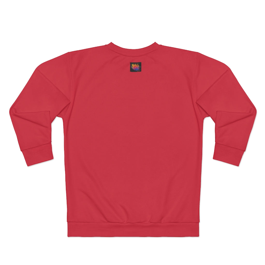 BEING BLACK IS DOPE (Red) AOP Unisex Sweatshirt