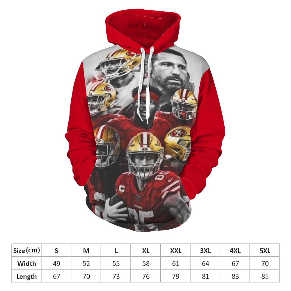 Niner Fan Hoodie All Over Print Sweatshirt with Pockets