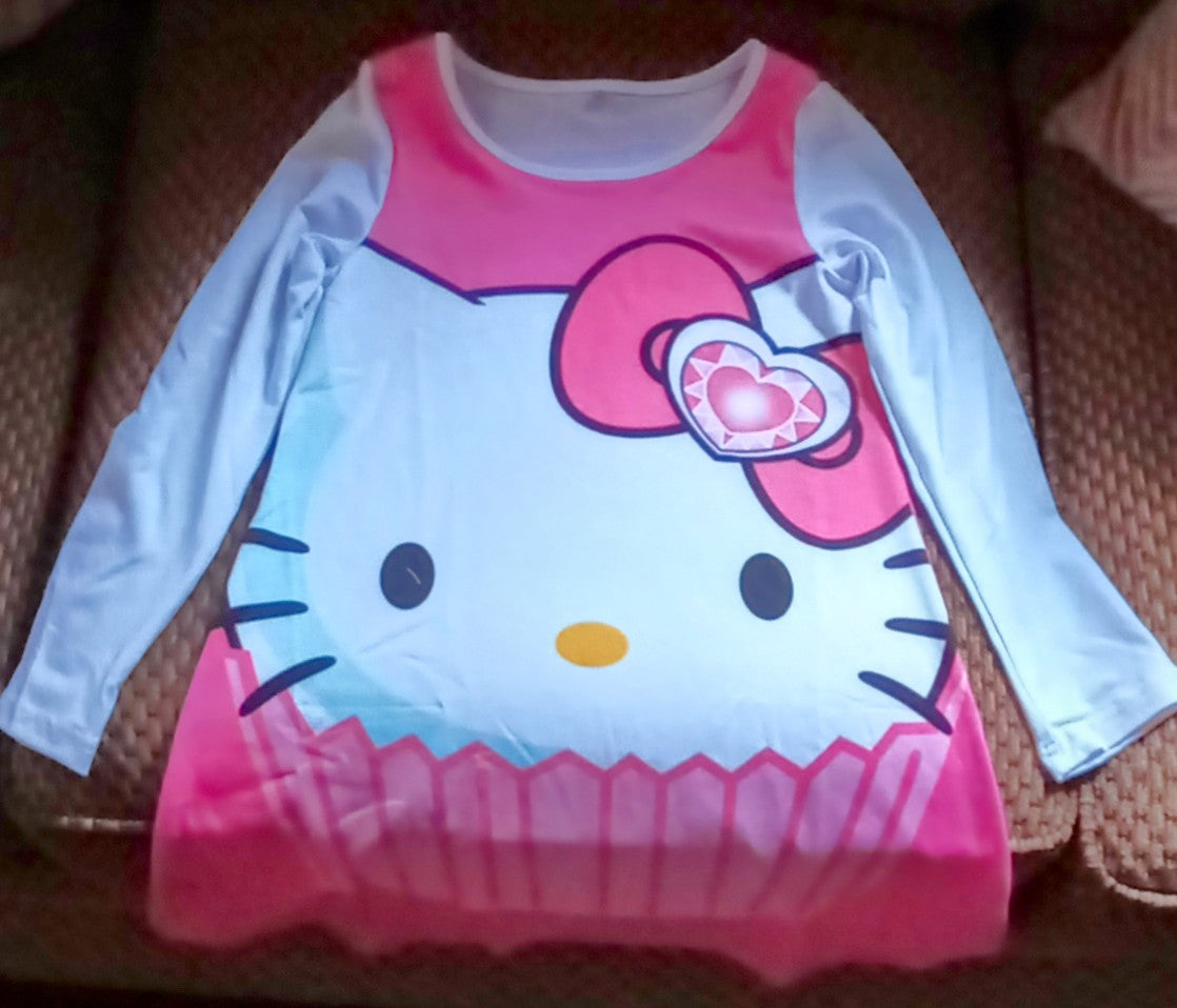 PINK KITTY ' Long Sleeve Dress