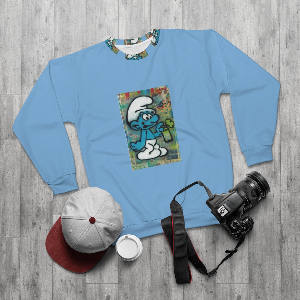 THROWBACK BLUE CARTOONS  ..  AOP Unisex Sweatshirt