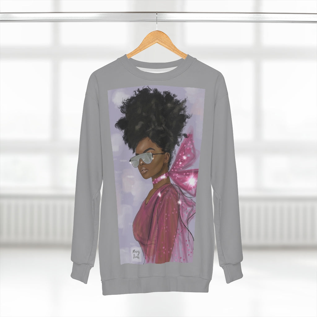 ANGEL DIVA.. (GRAY)  ..  AOP Unisex Sweatshirt